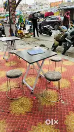 T Table pic 3 2x2,  stool pic 8