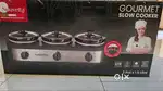 Nouvetta Gourmet Stainless steel slow cooker Three Pots