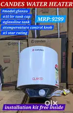 CANDES 10 LITRES GEYESER GLASS TANK BRAND NEW