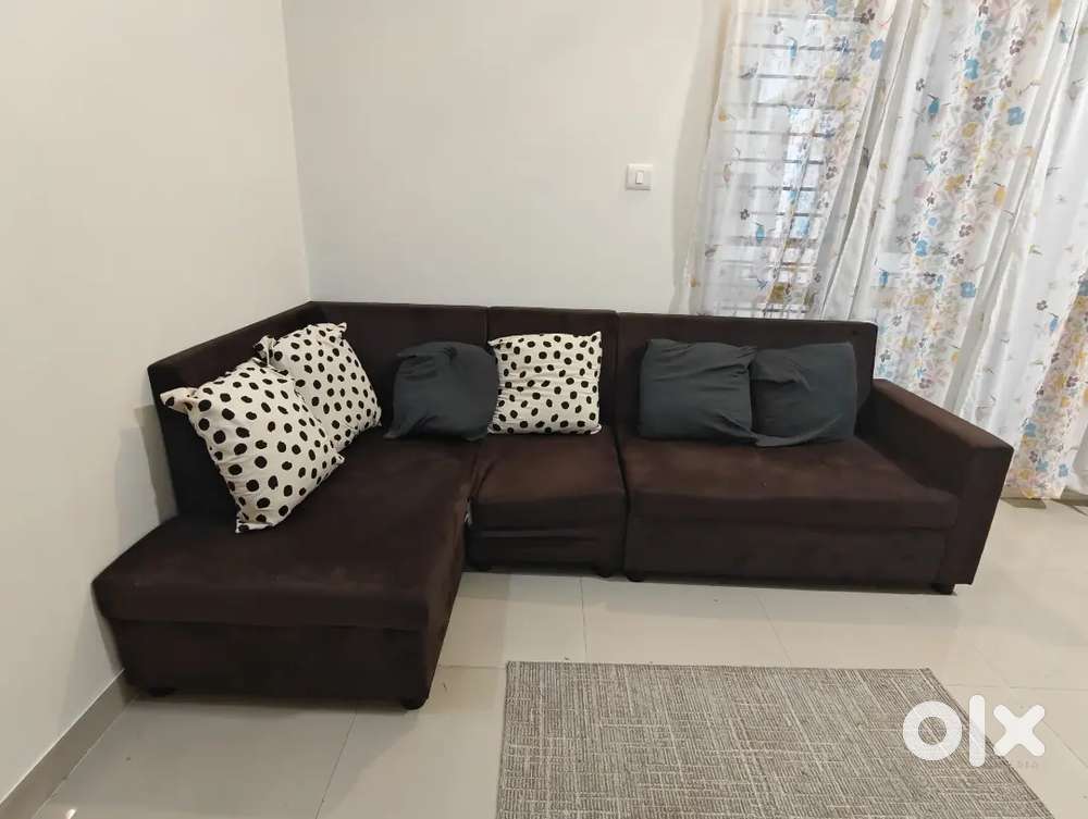 6 Seater Velvet Sofa - For Sale