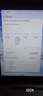 Dell i5 8th generation ssd posesor (intel core) cpu 1.60ghz     1.80