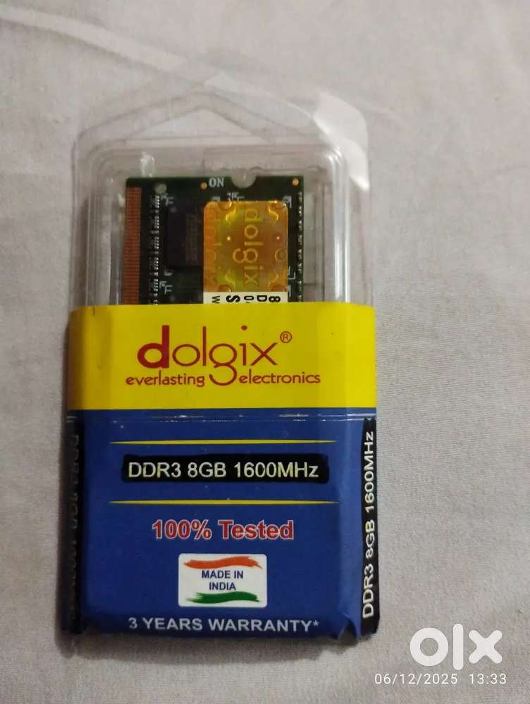 Dolgix Original Brand new 8 GB RAM DDR3, 1600MHz
