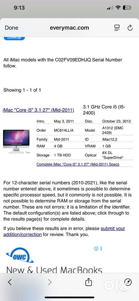 iMac 27” mid 2011