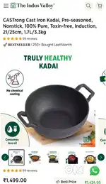 The Indus valley cast iron kadhai