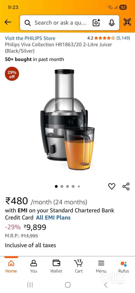 Philips Cold Press Juicer - Viva collection 2 litres