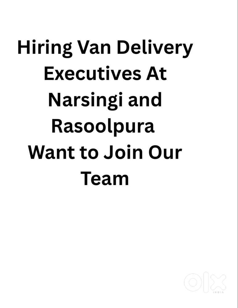 Van Delivery Executives & Loading unloading jobs