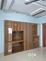 Newly  made  wooden  cabinets,  computer study  table & wardrobe
