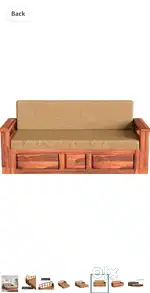 Solid wood sofa cum bed
