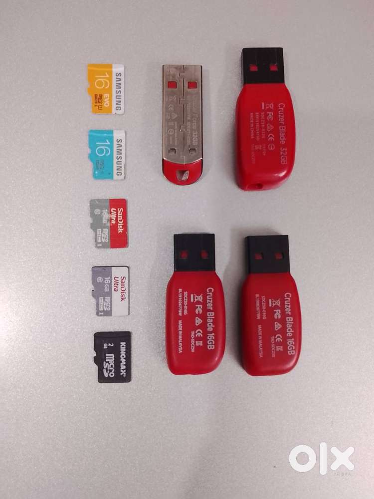 Seagate HDD, Sandisk Pendrive and Memory Card