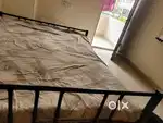 Iron double bed with two single matress