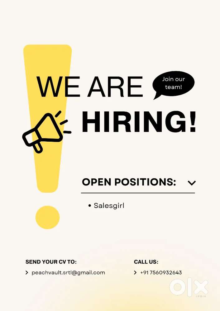 Female Sales Executive(സെയിൽസ് എക്സിക്യൂട്ടീവ് (സ്ത്രീകൾക്ക് മാത്രം)