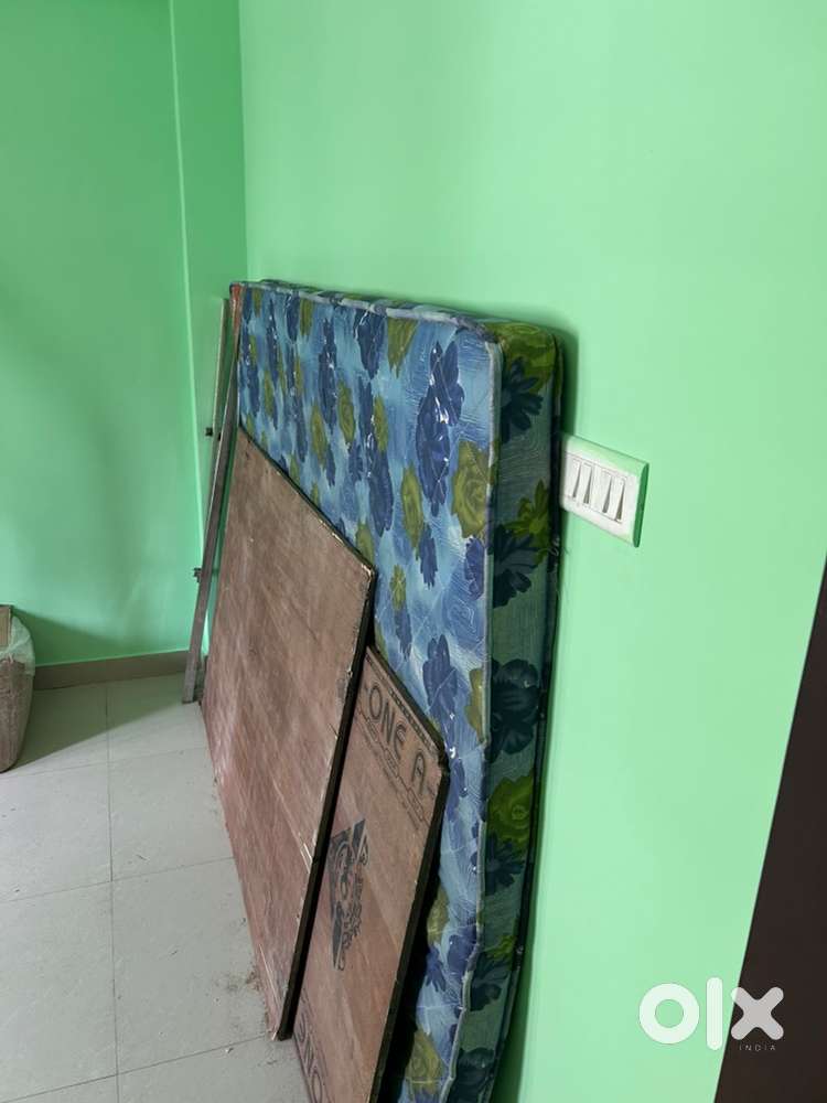 Steel bed with matress