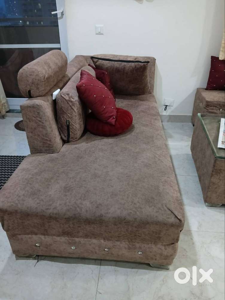 Sofa set with centre table and 2 stools available for sale