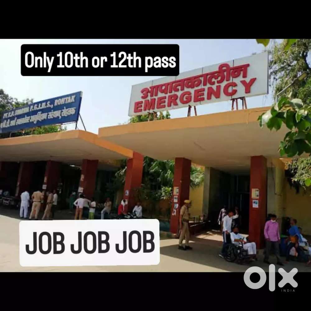 Rohtak (P.G.I.M.S) hospital JOB(10 or 12th pass)