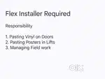 Flex Vinyl Installer for Advertisement Company