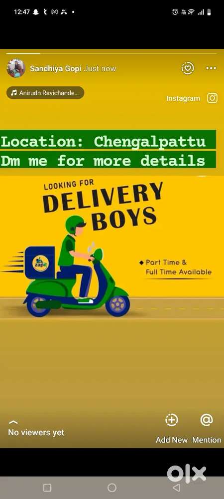 Insta courier delivery boy and girls wanted 60 parcel daily delivery