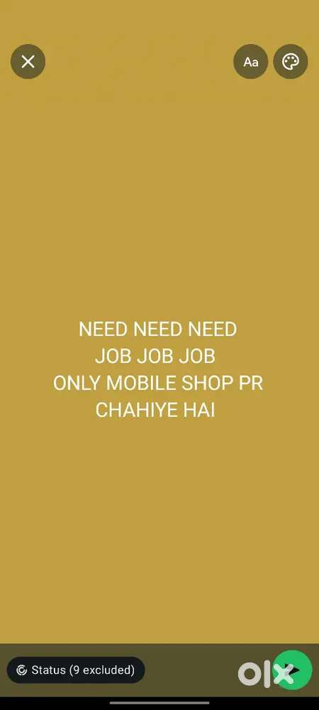 Mujhe job chahiye only mobile shop par