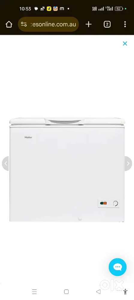 haier 201 ltr 5star deep freezer