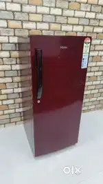 single door haier fridge maroon colour fridge