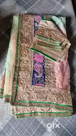 Heavy partywear worked saree