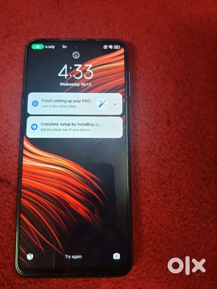 Sell my poco m2 pro only back glass crck original condition