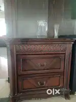 Wooden 2  table, with drawers