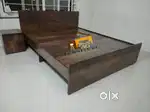 Brand new non storage bed 5x6 with side table