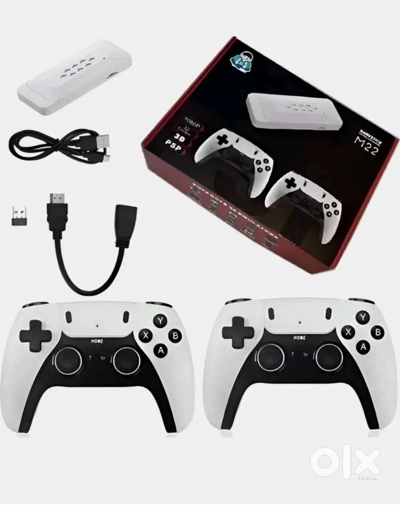 The image contains text describing a retro game stick console. Here