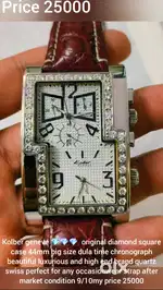 Kolber geneve

original diamond square case 44mm big size dula time