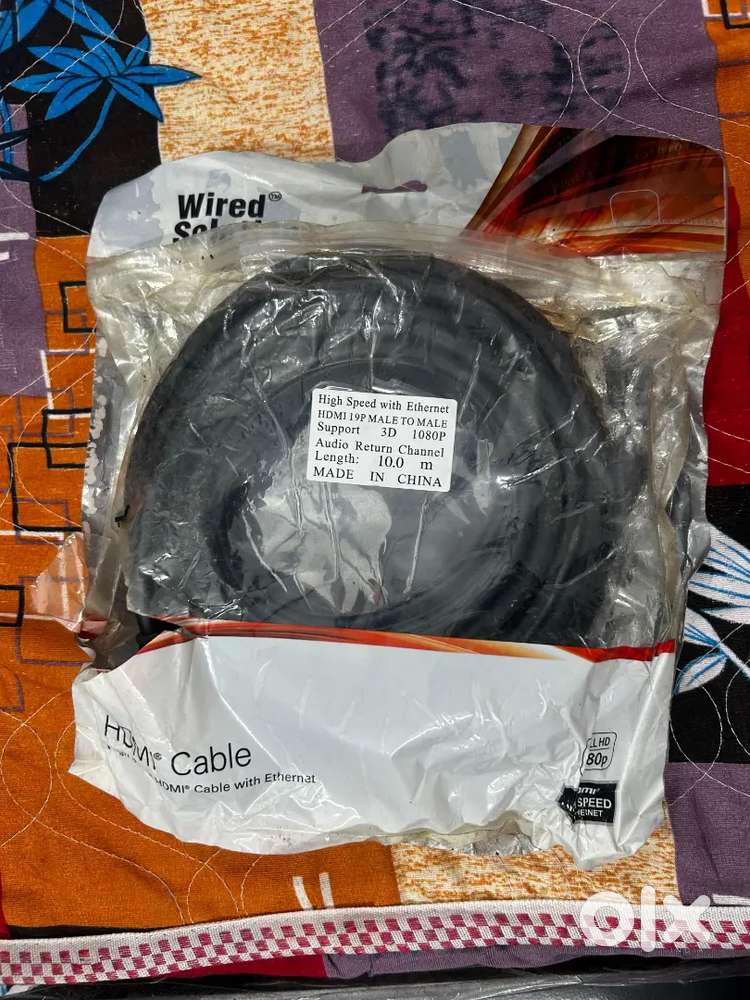 High Speed HDMI Cable 10m – 1080p, 3D, Ethernet (Male to Male)