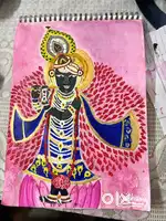 Srinath Ji Acrylic Painting.