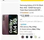 Samsung a14  6 month use 4x64gb 5g model with bill box  lady use