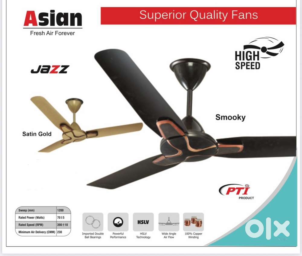Brand New Copper Motor Anti Dust Asian Fan 5 Years Warranty