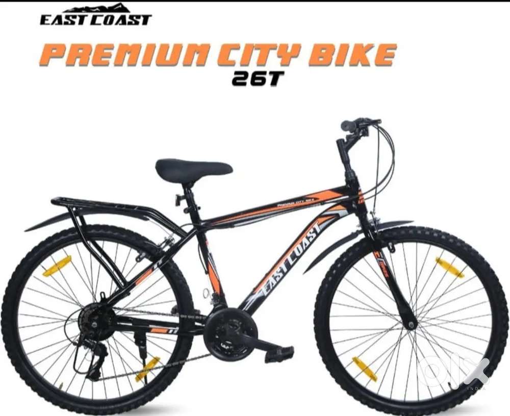 East Coast NON - GEARED 26 inch tyre Cycle (Orange Color)