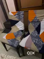 6 Dining chairsand 2 study tables and 1 rot iron bed