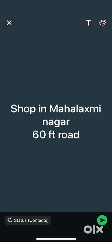 Shop in Mahalaxmi nagar 60 ft road