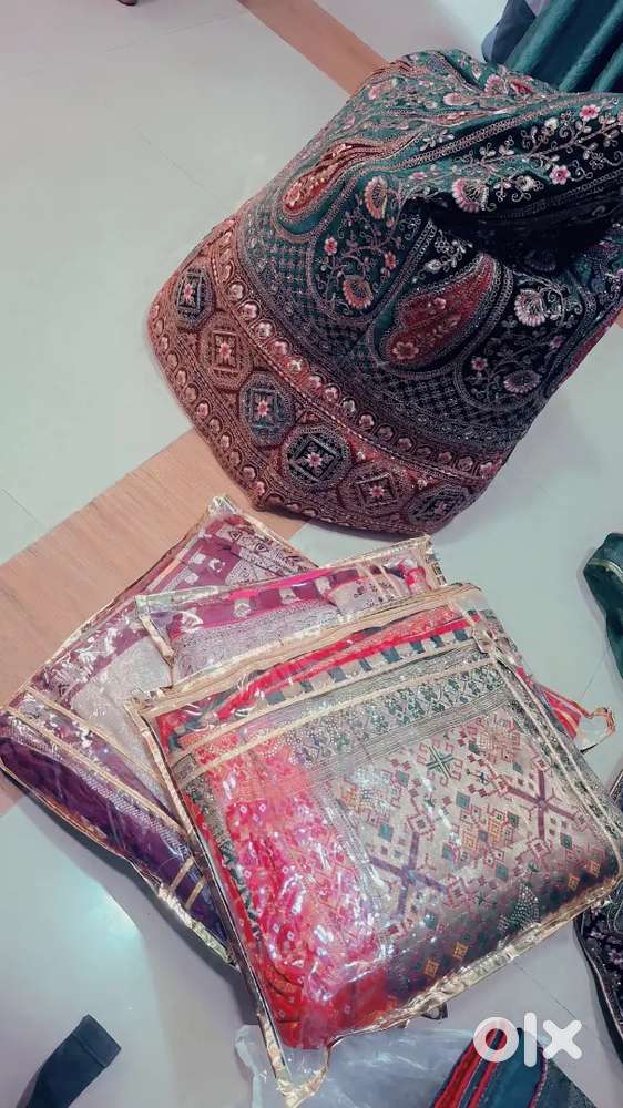 Mix Green Maroon Color Lehnga