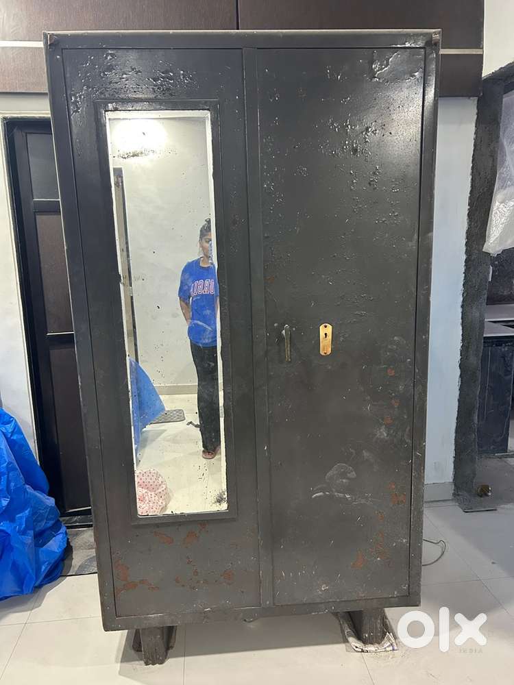 100-Year-Old Heavy Lokhand Cupboard with Locker & Mirror