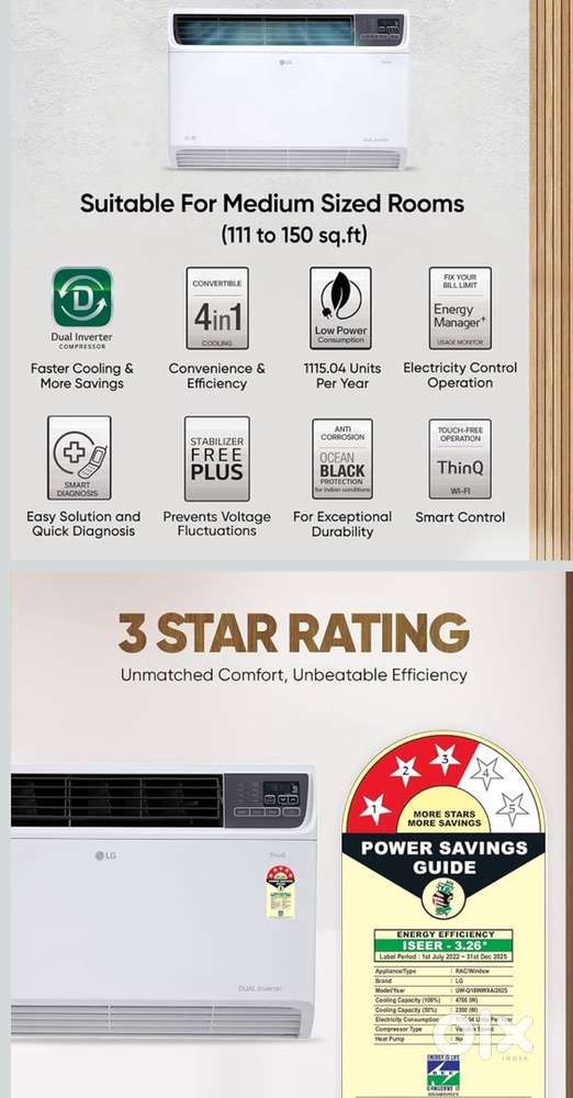 Brand new, unused Window AC (1.5 Ton, Inverter, 3-star)