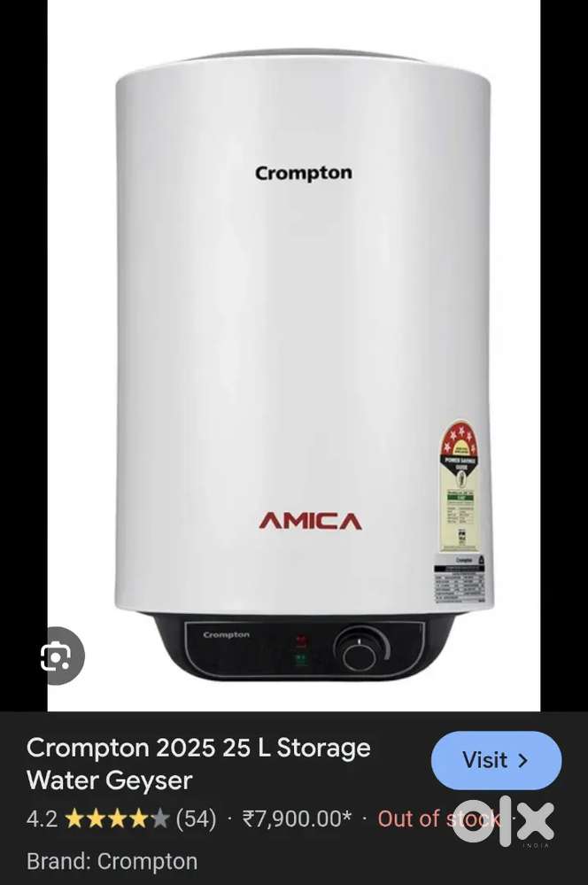Crompton 25L 5 star outstanding Geyser