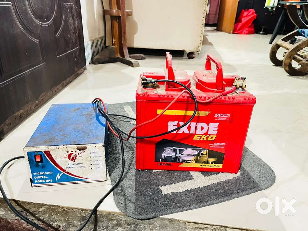 1 year old good condition inverter 300 watt with battery 50 amp