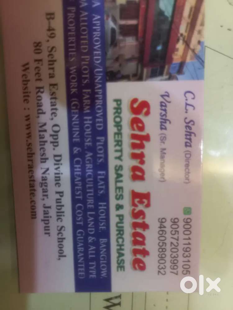 Mahesh Nagar For rent basement main 80ft Road corner 40x80ft com work