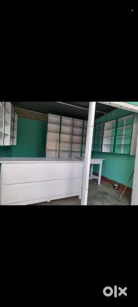 Shop counter, Medicine counter,  Reg and