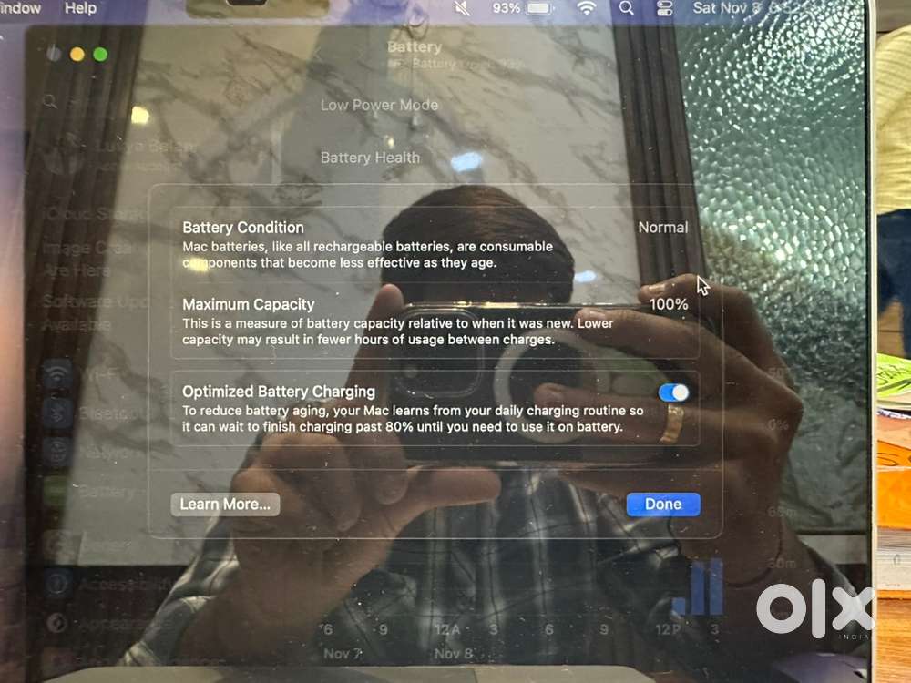 Apple macbook air 13 inch m 4 2025 100 battery in warranty