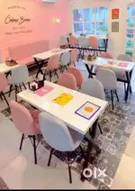 Brand new cafe restaurant premium tables and chairs setup