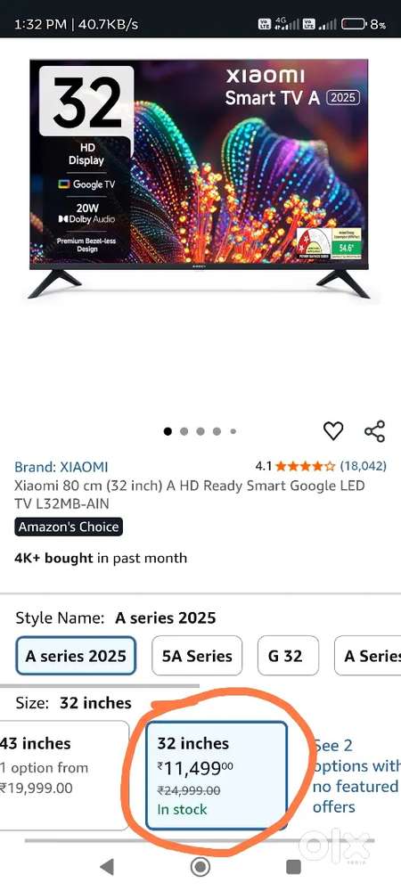 Redmi Android TV 32'(seal pack)