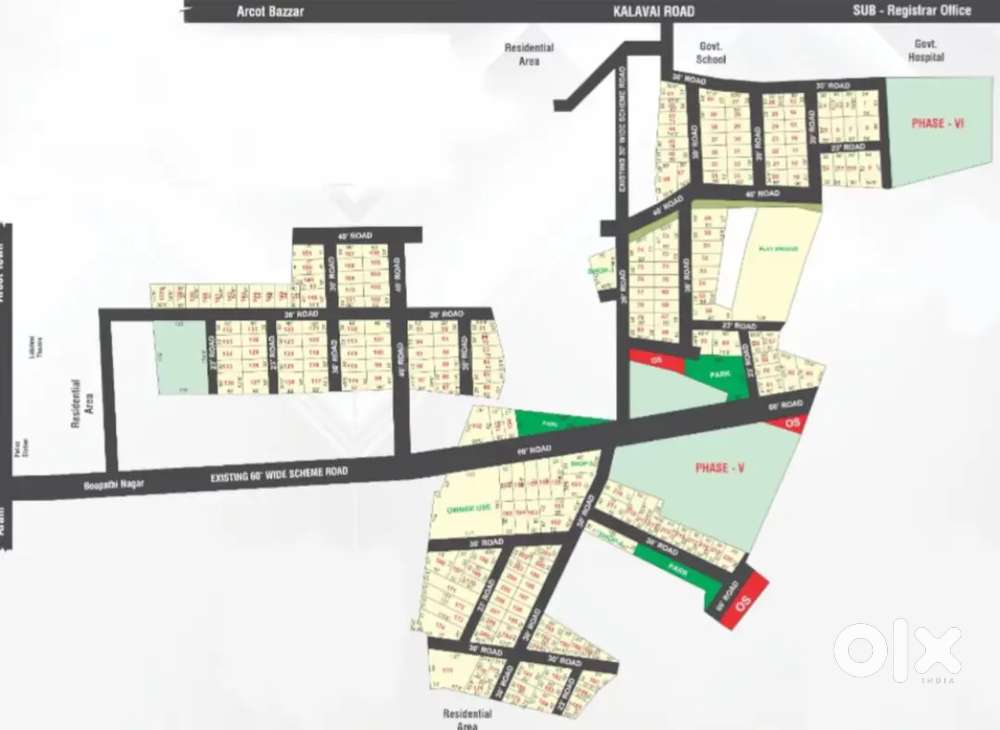 DTCP APPROVED PLOTS @ ARCOT TOWN