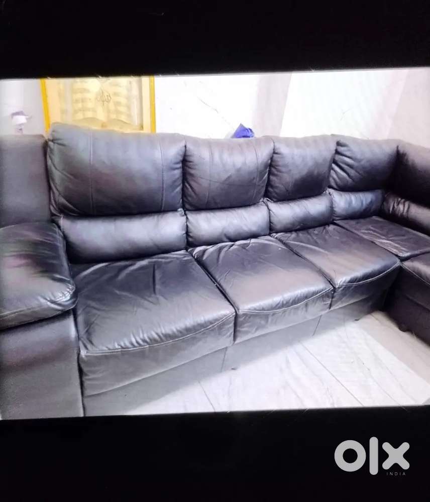 6 seater leather sofa set