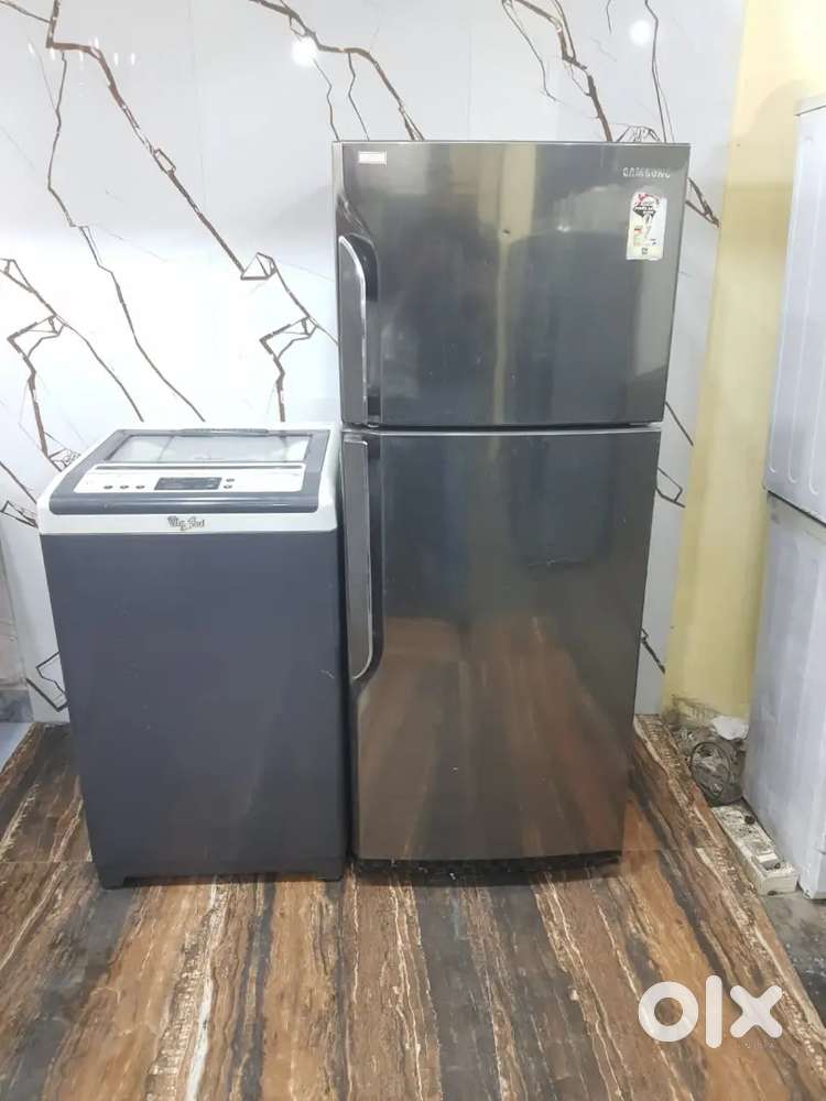 Samsung double door refrigerator and fully automatic washing machine