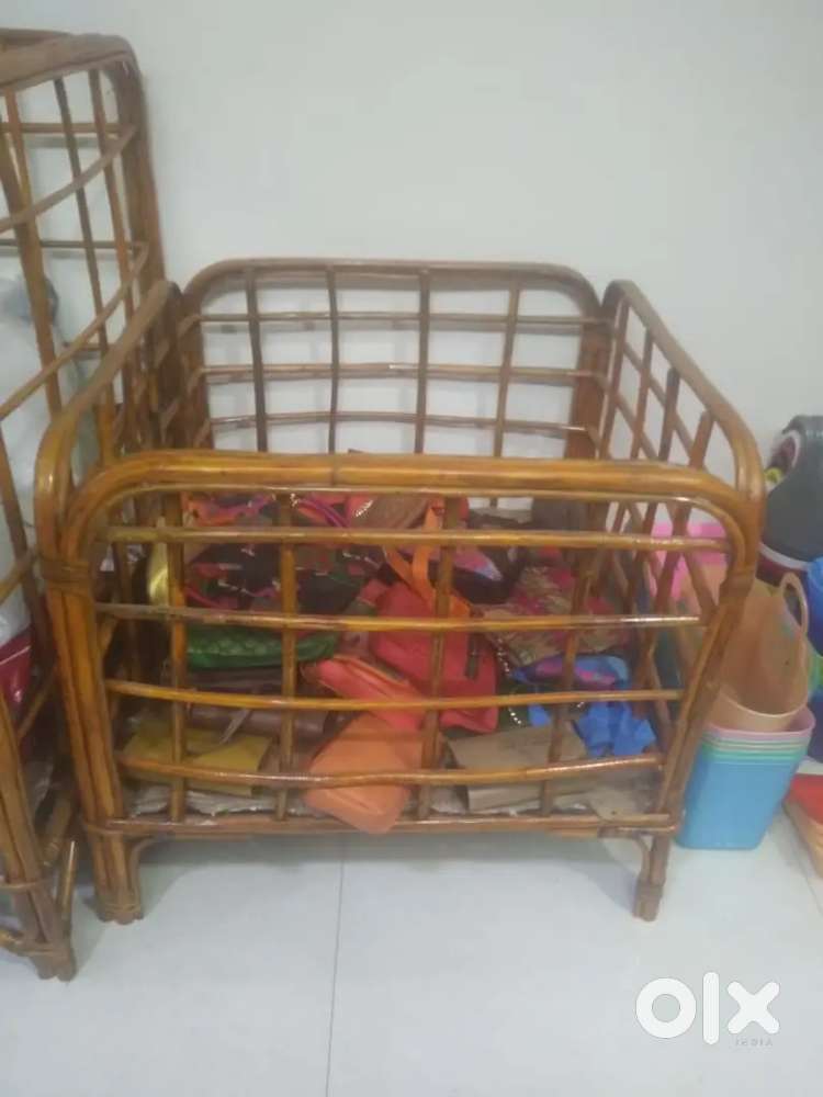 Multipurpose Cane Wood Storage Bin For Home , Office , Shop
